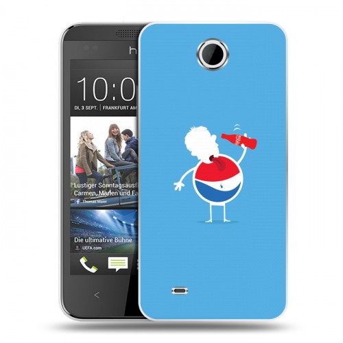 Дизайнерский пластиковый чехол для HTC Desire 300 Pepsi