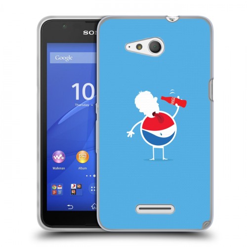 Дизайнерский пластиковый чехол для Sony Xperia E4g Pepsi