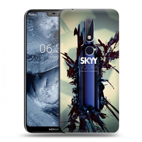 Дизайнерский пластиковый чехол для Nokia 6.1 Plus Skyy Vodka