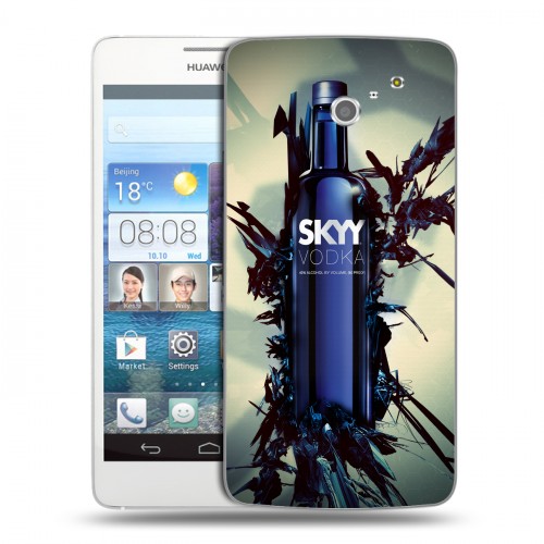 Дизайнерский пластиковый чехол для Huawei Ascend D2 Skyy Vodka