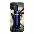 Дизайнерский силиконовый с усиленными углами чехол для Iphone 12 Mini Skyy Vodka