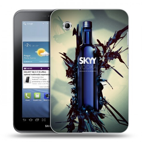 Дизайнерский силиконовый чехол для Samsung Galaxy Tab 2 7.0 Skyy Vodka