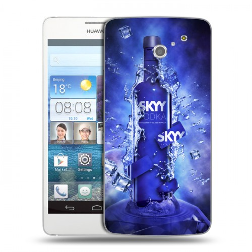 Дизайнерский пластиковый чехол для Huawei Ascend D2 Skyy Vodka