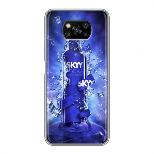 Дизайнерский силиконовый с усиленными углами чехол для Xiaomi Poco X3 Skyy Vodka