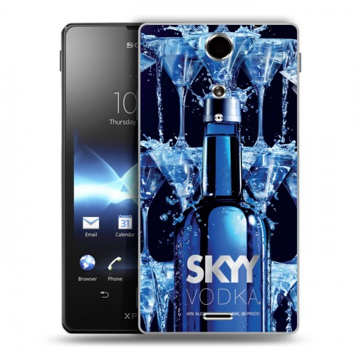 Дизайнерский пластиковый чехол для Sony Xperia TX Skyy Vodka