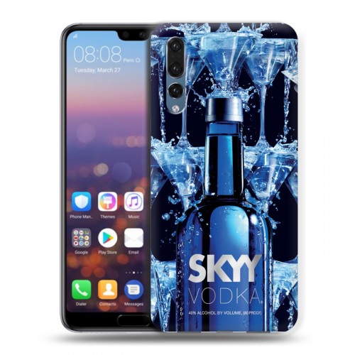 Дизайнерский силиконовый с усиленными углами чехол для Huawei P20 Pro Skyy Vodka