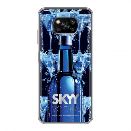 Дизайнерский силиконовый с усиленными углами чехол для Xiaomi Poco X3 Skyy Vodka