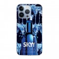 Дизайнерский силиконовый чехол для Iphone 13 Pro Skyy Vodka