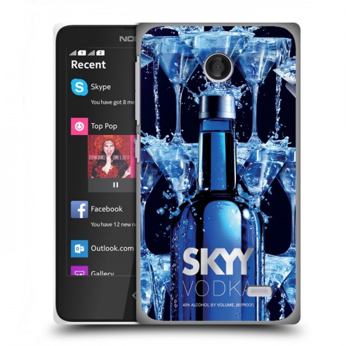 Дизайнерский пластиковый чехол для Nokia X Skyy Vodka