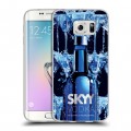 Дизайнерский пластиковый чехол для Samsung Galaxy S6 Edge Skyy Vodka