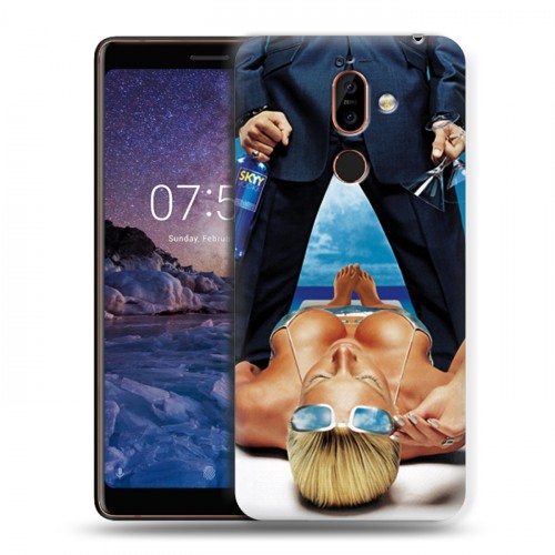 Дизайнерский пластиковый чехол для Nokia 7 Plus Skyy Vodka