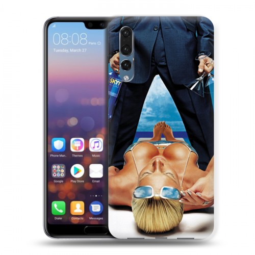 Дизайнерский силиконовый с усиленными углами чехол для Huawei P20 Pro Skyy Vodka