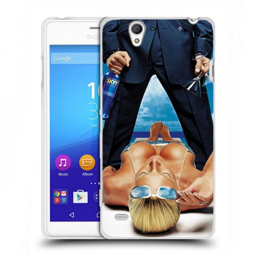 Дизайнерский пластиковый чехол для Sony Xperia C4 Skyy Vodka