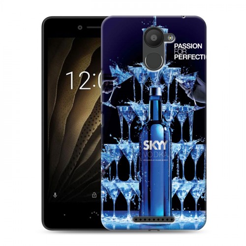 Дизайнерский силиконовый чехол для BQ Aquaris U Skyy Vodka