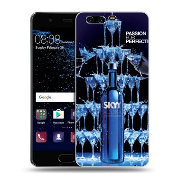 Дизайнерский силиконовый чехол для Huawei P10 Plus Skyy Vodka (на заказ)