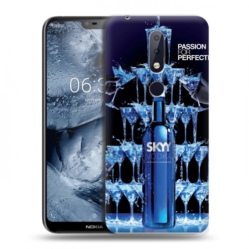 Дизайнерский пластиковый чехол для Nokia 6.1 Plus Skyy Vodka