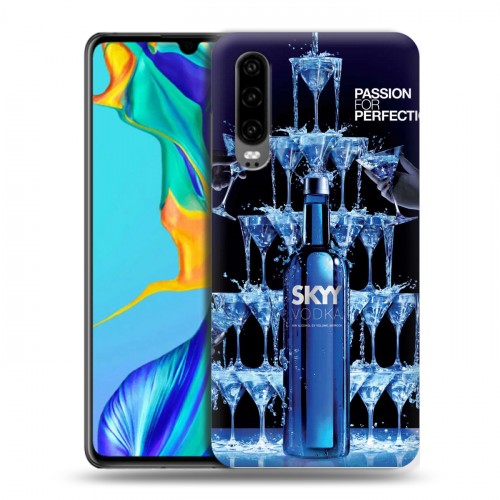 Дизайнерский пластиковый чехол для Huawei P30 Skyy Vodka
