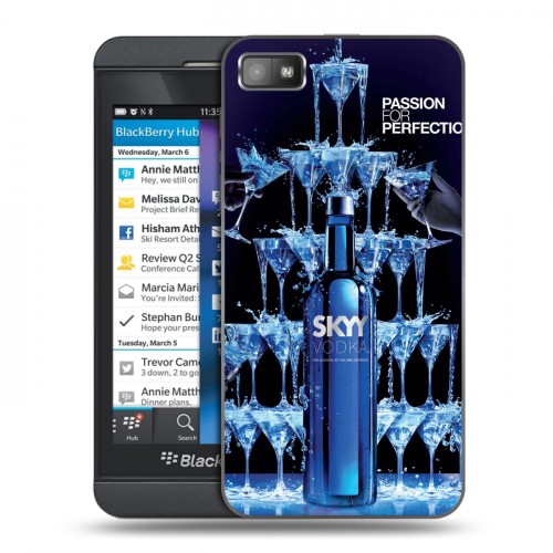 Дизайнерский пластиковый чехол для BlackBerry Z10 Skyy Vodka