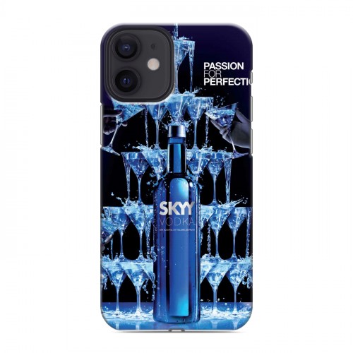 Дизайнерский силиконовый с усиленными углами чехол для Iphone 12 Mini Skyy Vodka
