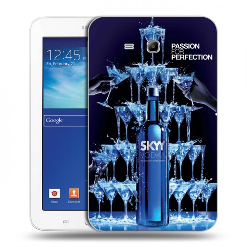 Дизайнерский силиконовый чехол для Samsung Galaxy Tab 3 Lite Skyy Vodka