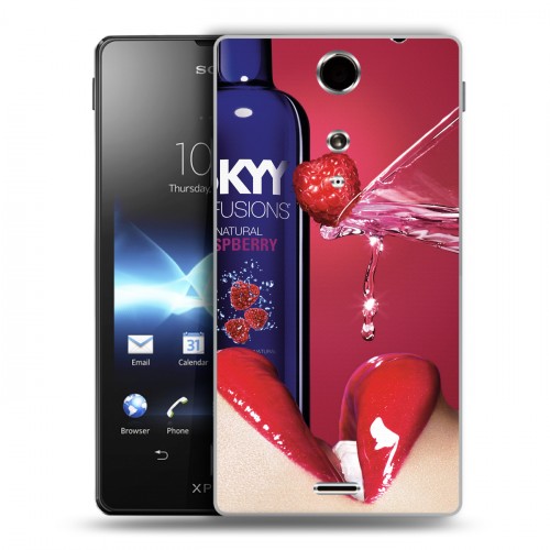 Дизайнерский пластиковый чехол для Sony Xperia TX Skyy Vodka