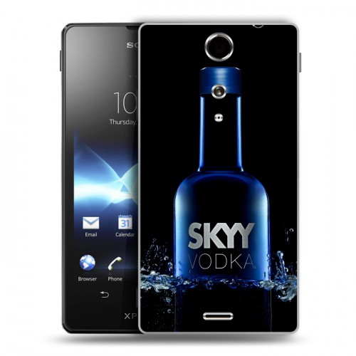 Дизайнерский пластиковый чехол для Sony Xperia TX Skyy Vodka