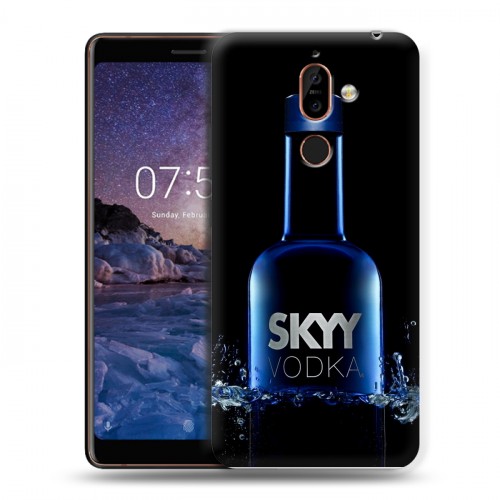 Дизайнерский пластиковый чехол для Nokia 7 Plus Skyy Vodka