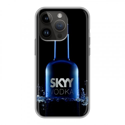 Дизайнерский силиконовый чехол для Iphone 14 Pro Skyy Vodka