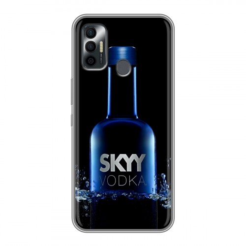 Дизайнерский силиконовый чехол для Tecno Spark 7 Skyy Vodka