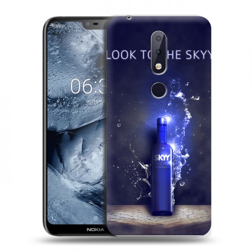 Дизайнерский силиконовый чехол для Nokia 6.1 Plus Skyy Vodka