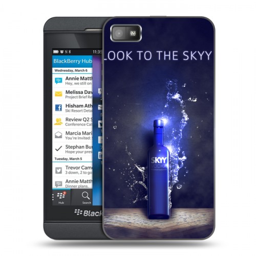 Дизайнерский пластиковый чехол для BlackBerry Z10 Skyy Vodka