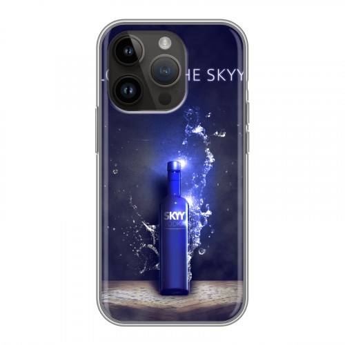 Дизайнерский силиконовый чехол для Iphone 14 Pro Skyy Vodka