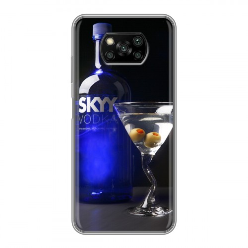 Дизайнерский силиконовый с усиленными углами чехол для Xiaomi Poco X3 Skyy Vodka