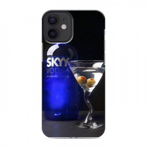 Дизайнерский силиконовый с усиленными углами чехол для Iphone 12 Mini Skyy Vodka