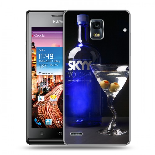 Дизайнерский пластиковый чехол для Huawei Ascend P1 Skyy Vodka