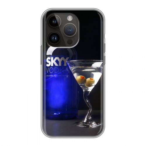 Дизайнерский силиконовый чехол для Iphone 14 Pro Skyy Vodka