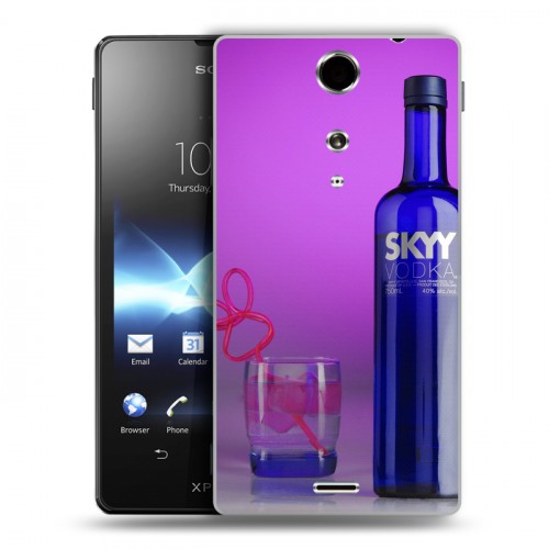 Дизайнерский пластиковый чехол для Sony Xperia TX Skyy Vodka