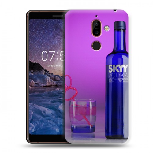 Дизайнерский пластиковый чехол для Nokia 7 Plus Skyy Vodka