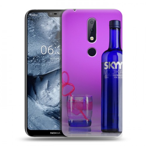 Дизайнерский пластиковый чехол для Nokia 6.1 Plus Skyy Vodka