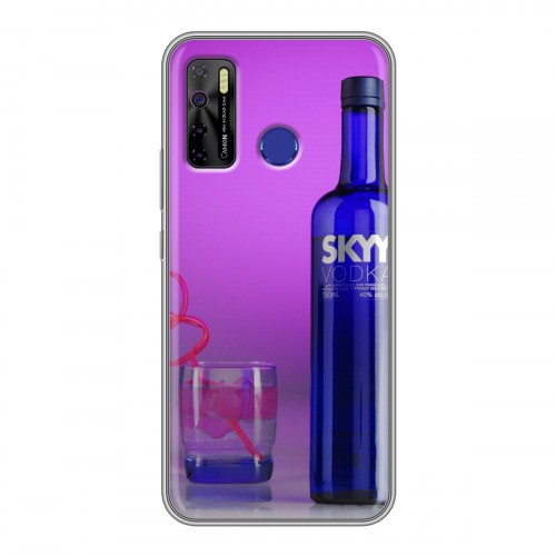 Дизайнерский силиконовый с усиленными углами чехол для Tecno Camon 15 Skyy Vodka