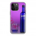 Дизайнерский силиконовый чехол для Iphone 14 Pro Max Skyy Vodka
