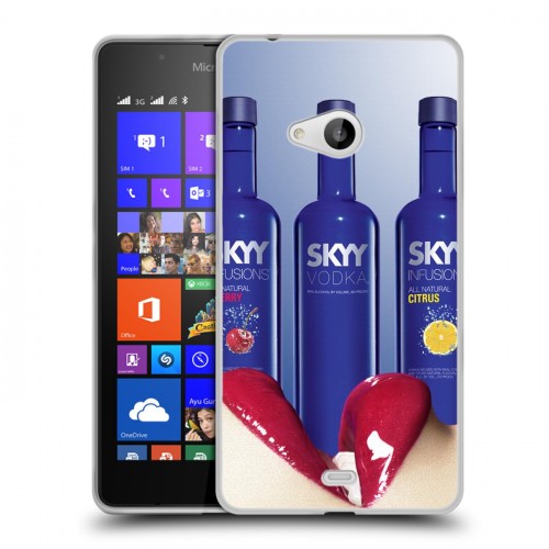 Дизайнерский пластиковый чехол для Microsoft Lumia 540 Skyy Vodka