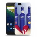 Дизайнерский силиконовый чехол для Google Huawei Nexus 6P Skyy Vodka