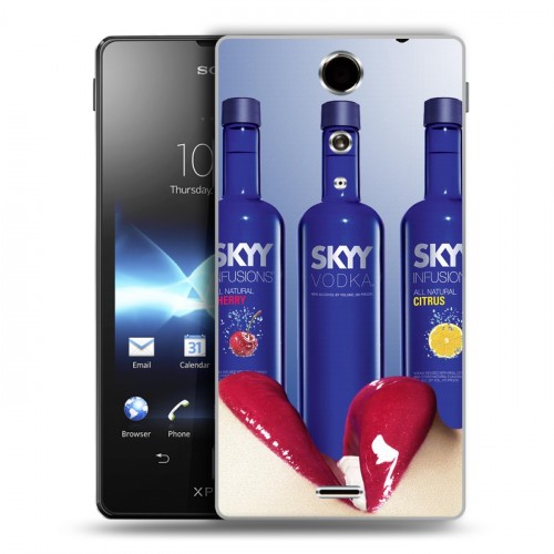 Дизайнерский пластиковый чехол для Sony Xperia TX Skyy Vodka