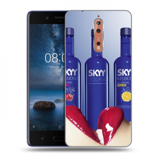 Дизайнерский пластиковый чехол для Nokia 8 Skyy Vodka