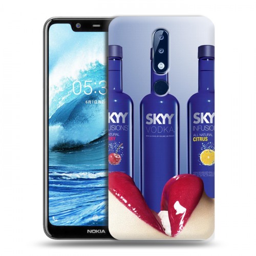 Дизайнерский силиконовый чехол для Nokia 5.1 Plus Skyy Vodka