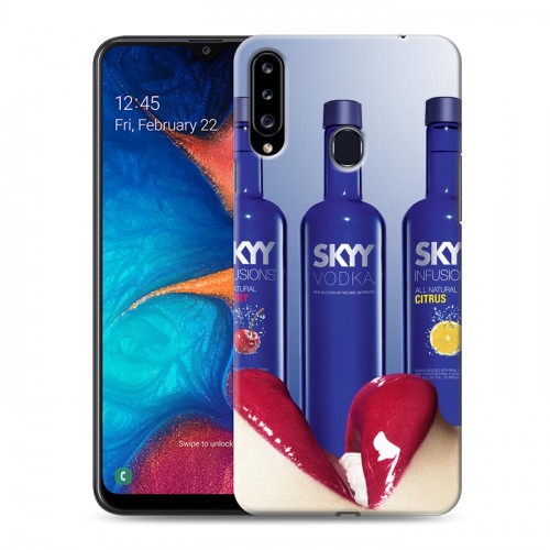 Дизайнерский пластиковый чехол для Samsung Galaxy A20s Skyy Vodka