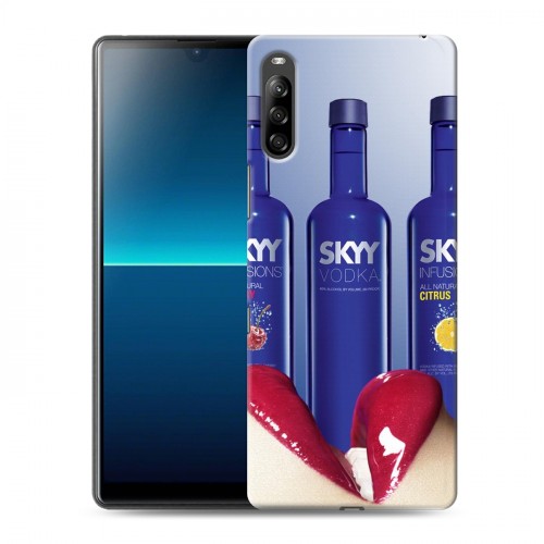 Дизайнерский силиконовый с усиленными углами чехол для Sony Xperia L4 Skyy Vodka