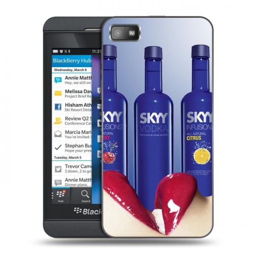 Дизайнерский пластиковый чехол для BlackBerry Z10 Skyy Vodka