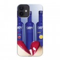 Дизайнерский силиконовый с усиленными углами чехол для Iphone 12 Mini Skyy Vodka